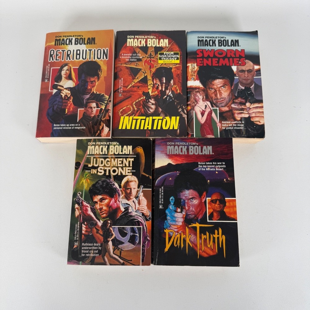 Lot‎ of 5 Mack Bolan Paperbacks - Don Pendleton